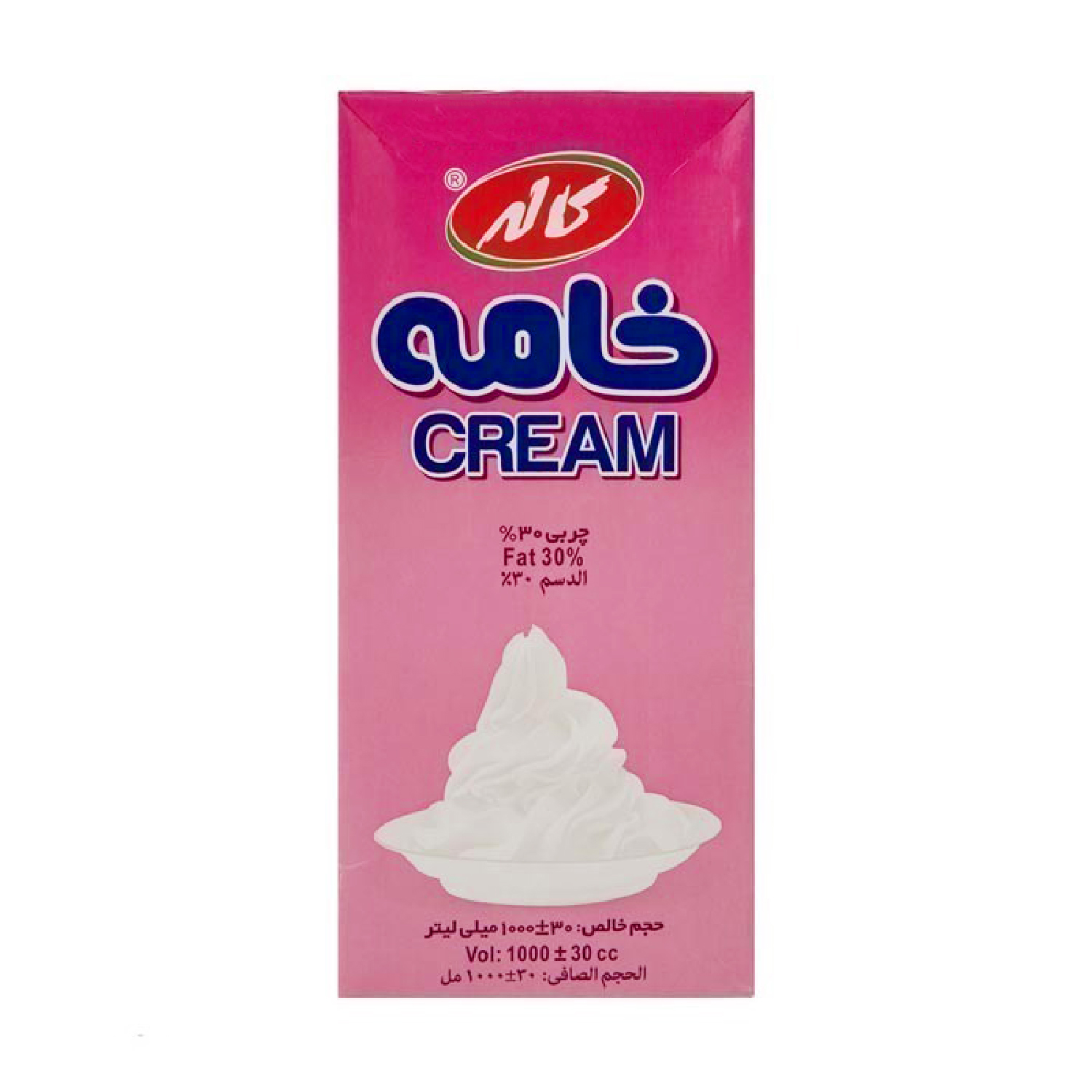 خامه صبحانه صورتی کاله 1 لیتری