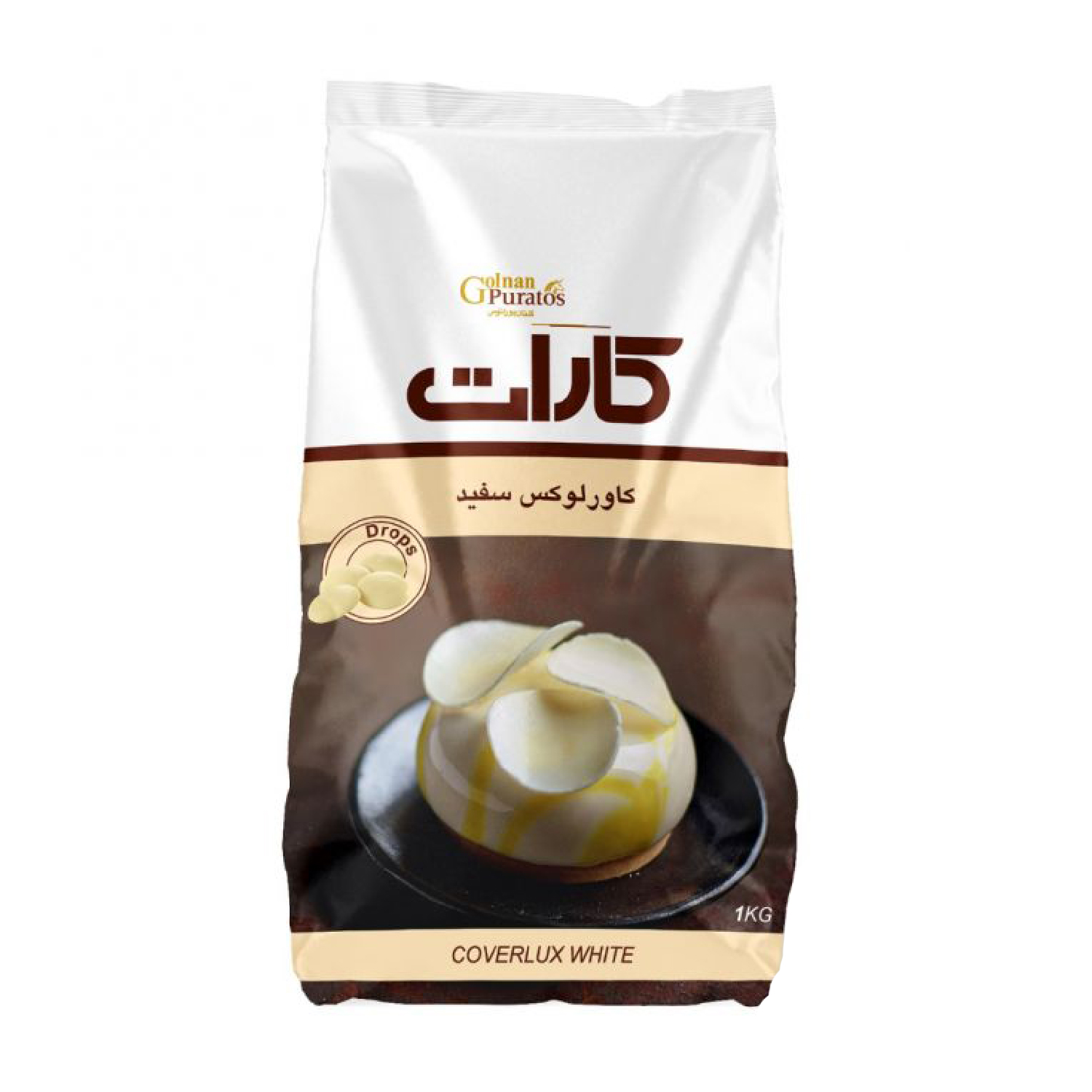 شکلات کارات سفید سکه ای گلنان پوراتوس 5 کیلویی