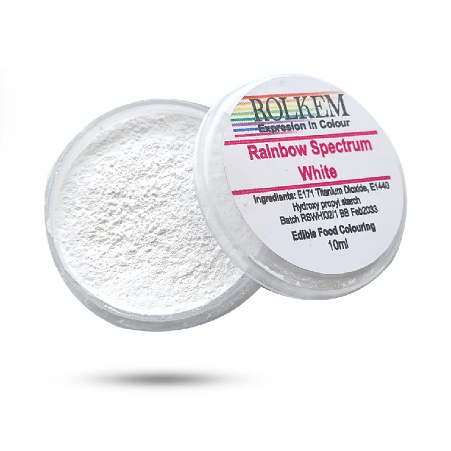 رنگ پودری rainbow spectrum white رولکم