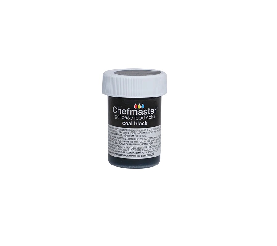 رنگ ژله ای سیاه ذغالی 28 گرم chefmaster (coal black)